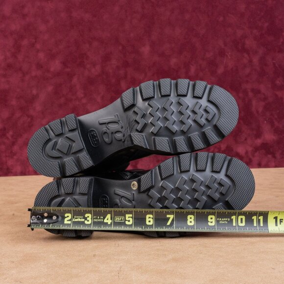 Paul Green Women Bravo Black Leather Lug Sole Fashion Tall Boots sz 9US AUS 6.5 - Picture 5 of 10